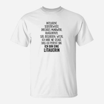 Lustiges Litauerin T-Shirt, Motiv Ich bin eine Litauerin für Frauen - Seseable