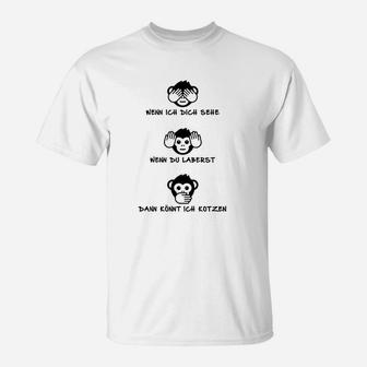 Lustiges Panda T-Shirt Wenn ich dich sehe... dann könnt‘ ich kotzen - Seseable