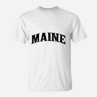 Maine Vintage States T-Shirt - Seseable