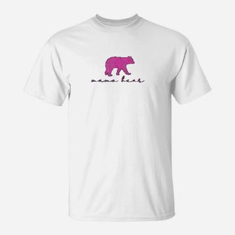 Mama Bear Cute Mothers Day Pink Interesting Gift For Mom T-Shirt - Seseable