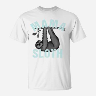 Mama Sloth Funny Sloth T-Shirt - Seseable