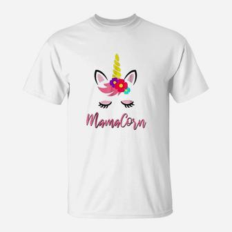 Mamacorn Cute Funny Unicorn Gift For Mothers Day Mom T-Shirt - Seseable