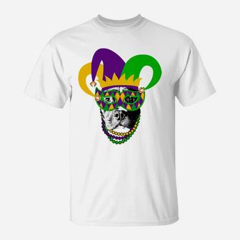 Mardi Gras Pitbull Dog Cute Mardi Gras T-Shirt | Seseable CA