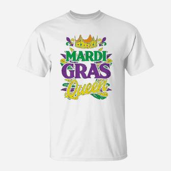 Mardi Gras Queen Crown Funny Mardi Gras Carnival T-Shirt - Seseable