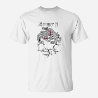 Marine Corps First In Last Out Marine Corps T-Shirt - Seseable