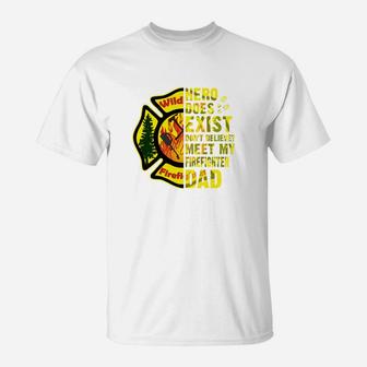 Meet My Wildland Firefighter Dad Jobs Gifts Shirts T-Shirt - Seseable