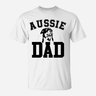 Mens Aussie Dad Dog Dad Funny Fathers Day Gift For Men T-Shirt - Seseable