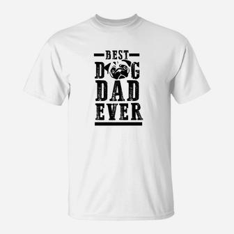Mens Best Dog Dad Ever Funny Fathers Day Gift For Men Premium T-Shirt | Seseable CA
