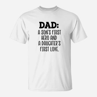 Mens Dad Definition Fathers Day Gift Son And Daughter Quote Premium T-Shirt - Seseable