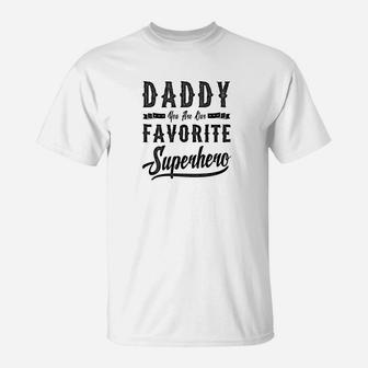 Mens Daddy Superhero Fathers Day Gifts Dad Grandpa Men T-Shirt - Seseable