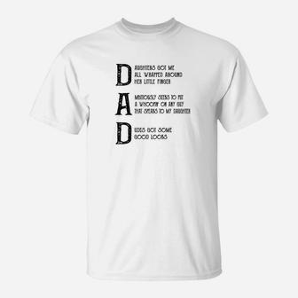 Mens Dads Acrostic Fathers Day Gift Dad Of Daughter Premium T-Shirt - Seseable