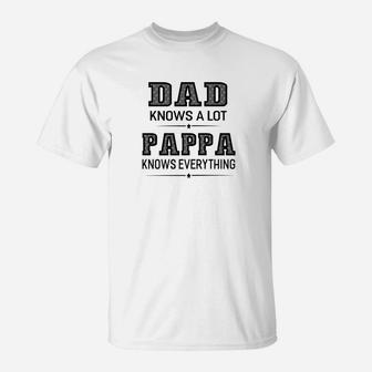 Mens Family Fathers Day Dad Knows Pappa Knows Everything T-Shirt - Seseable