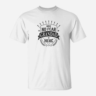 Mens Family Fathers Day Have No Fear Grandad Is Here Men T-Shirt - Seseable