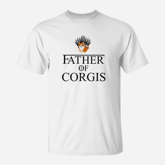 Mens Father Of Corgis Dog Dad Funny Fathers Day Gift Men Premium T-Shirt - Seseable