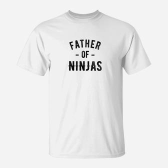 Mens Father Of Ninjas Martial Arts Dad Premium T-Shirt - Seseable
