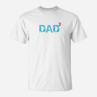 Mens Fathers Day Gift Dad Squared 2 Father Of Two Funny Twins Premium T-Shirt