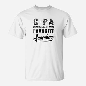 Mens G Pa Superhero Fathers Day Gifts Dad Grandpa Men T-Shirt - Seseable