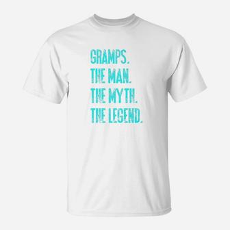 Mens Gramps The Man The Myth The Legend Funny Dad Quote Act026e Premium T-Shirt - Seseable