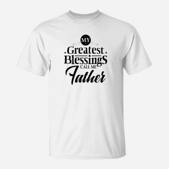 Mens Grandpa Gift My Blessings Call Me Father Grandpa Men T-Shirt | Seseable CA