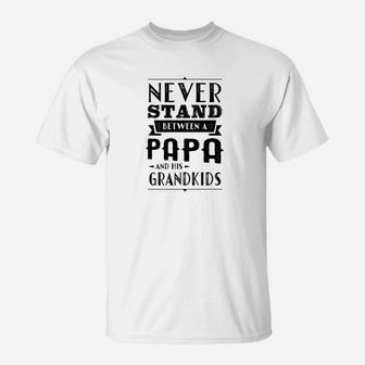 Mens Grandpa Gift Papa And His Grandkids Men T-Shirt - Seseable
