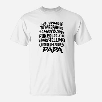 Mens Grandpa Gift Proud Papa Giving Grandkid Spoiling Grandpa Ts T-Shirt - Seseable