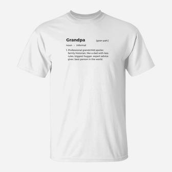 Mens Grandpa Noun Dictionary Word Fathers Day Grandad Premium T-Shirt - Seseable