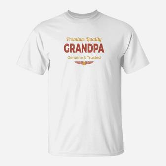 Mens Grandpa Retro Rustic Granddad Vintage Aviation Fathers Day Premium T-Shirt - Seseable