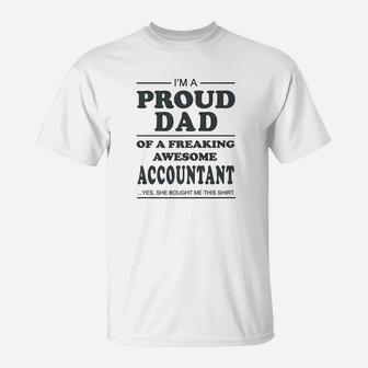 Mens Im A Proud Dad Of A Freaking Tattooed Nurse T-Shirt - Seseable