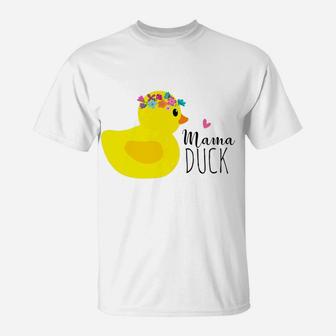 Mens Mama Duck Rubber Duck Funny T-Shirt - Seseable