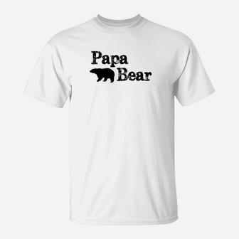 Mens Papa Bear For Pappa Bear Poppa Bear Dad T-Shirt - Seseable