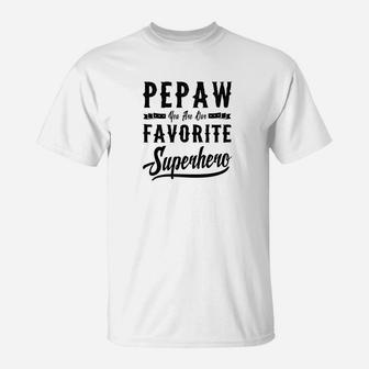 Mens Pepaw Superhero Fathers Day Gifts Dad Grandpa Men T-Shirt - Seseable