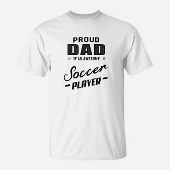 Mens Proud Dad Of An Awesome Water Soccer For Men T-Shirt - Seseable