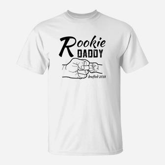 Mens Rookie Daddy 2018 Proud New Dad Mens T-Shirt - Seseable