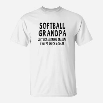 Mens Softball Grandpa Fathers Day Gifts Grandpa Mens T-Shirt - Seseable