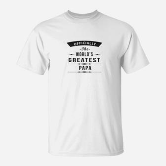 Mens The Worlds Greates Papa Grandpa Gifts T-Shirt - Seseable