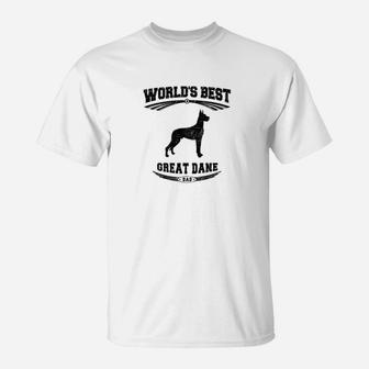 Mens Worlds Best Great Dane Dog Dad Men s T-Shirt - Seseable