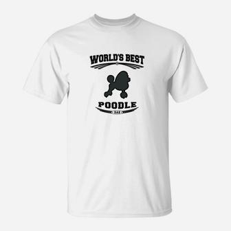 Mens Worlds Best Poodle Dog Dad Men Tee Shirts T-Shirt - Seseable