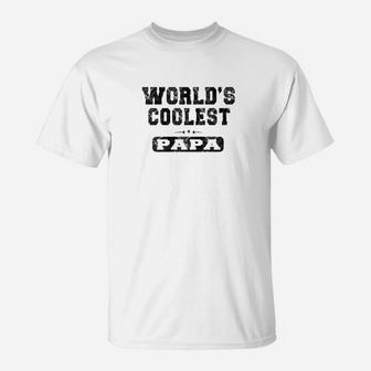 Mens Worlds Coolest Papa Grandpa Gift Men T-Shirt - Seseable