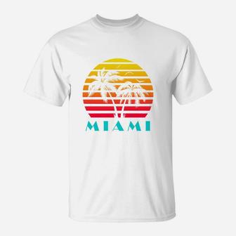 Miami Tropical Sunset T-Shirt - Seseable