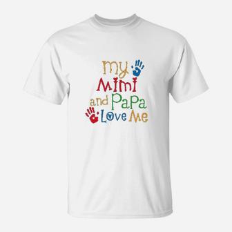 Mimi And Papa Love Me Baby, best christmas gifts for dad T-Shirt - Seseable
