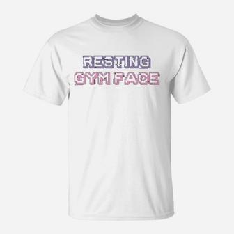 Mom Gift Resting Gym Face T-Shirt - Seseable