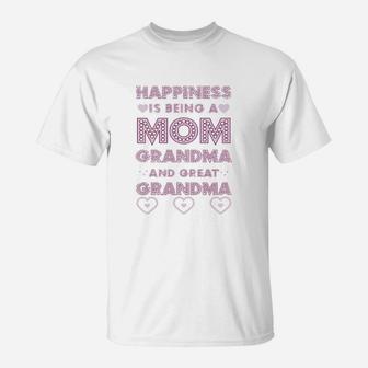 Mom Grandma And Great Grandma T-Shirt - Seseable