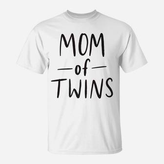 Mom Of Twins Womens Mother Gift Mama Double Love T-Shirt - Seseable