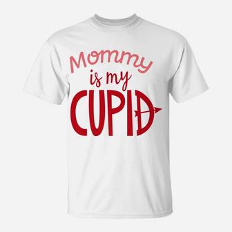 Mommy Is My Cupid Valentines Day Mom Kids Boys Girls T-Shirt - Seseable
