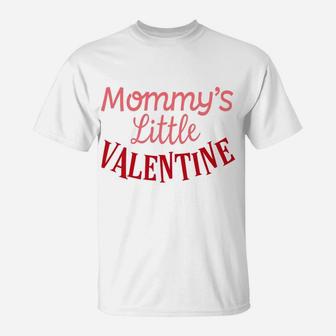 Mommys Little Valentine Day Mom Kids Boys Girls T-Shirt - Seseable