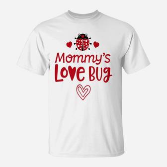 Mommys Love Bug Valentines Day Mom Kids Boys Girls T-Shirt - Seseable