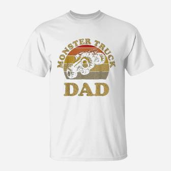 Monster Truck Dad Retro Vintage Monster Truck T-Shirt - Seseable