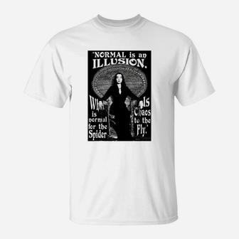 Morticia Addams-"normal Is An Illusion" T-Shirt - Seseable