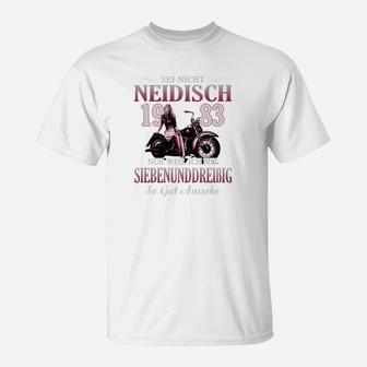 Motorrad T-Shirt 1983 Stil, Biker Sei Nicht Neidisch - Seseable