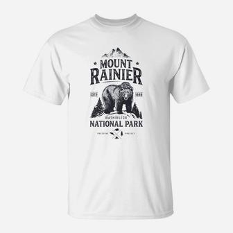 Mount Rainier National Park Washington Bear Vintage T-Shirt | Seseable CA